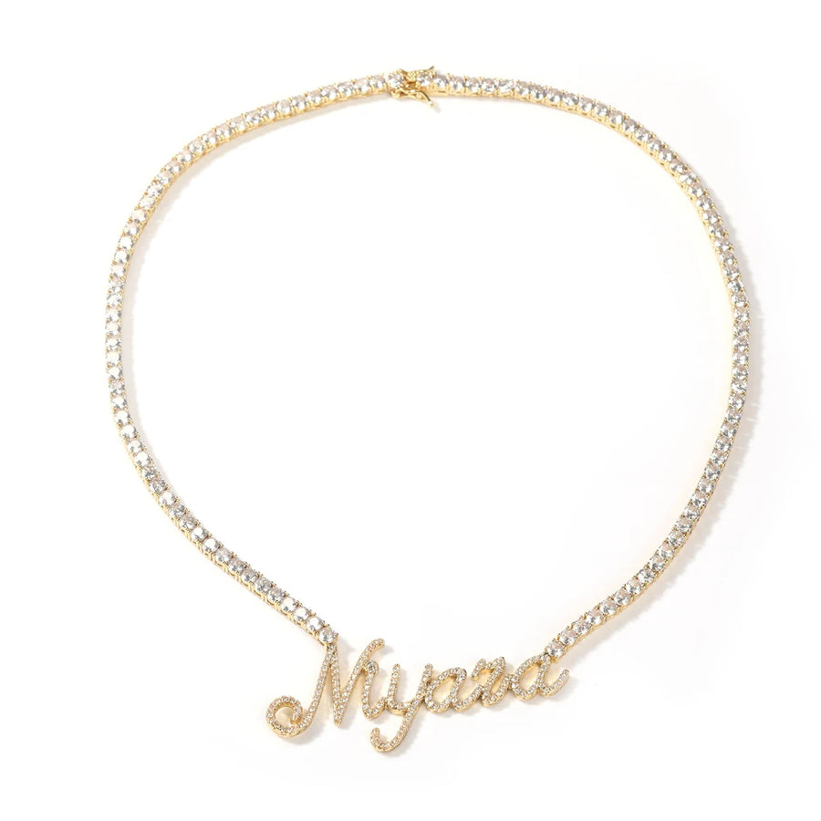 Dazzling Cursive Custom Necklace