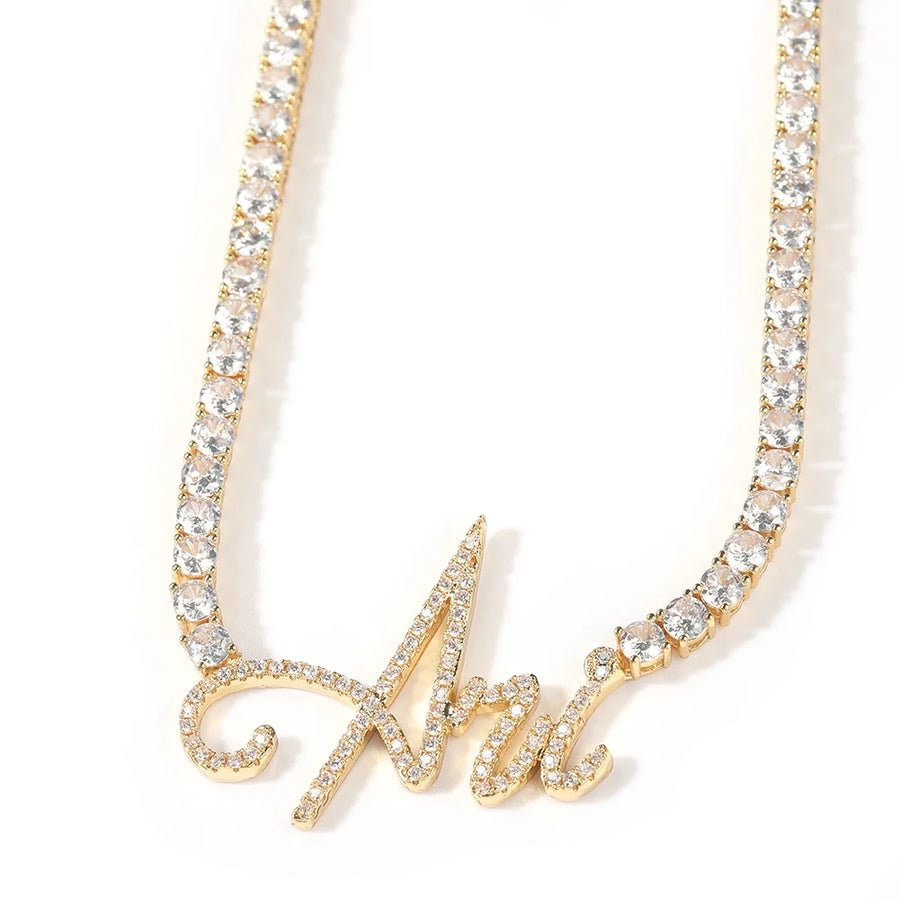 Dazzling Cursive Custom Necklace