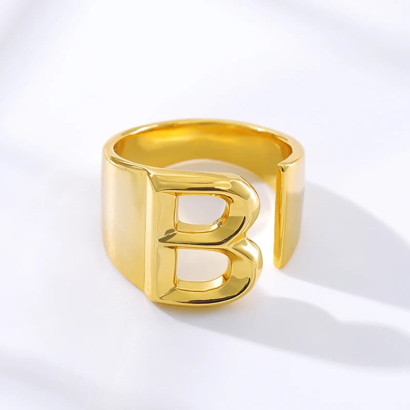 Modern Adjustable Initial Ring