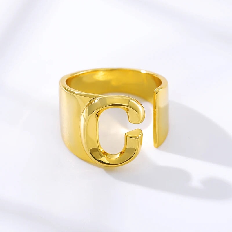 Modern Adjustable Initial Ring