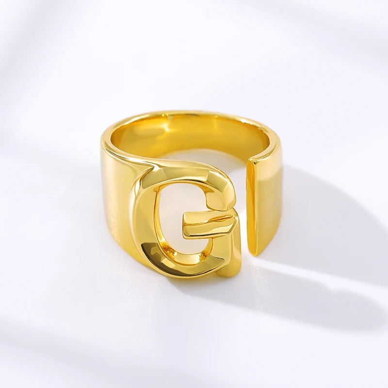 Modern Adjustable Initial Ring