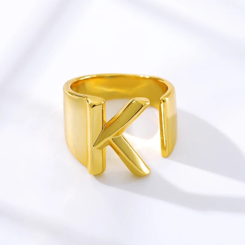 Modern Adjustable Initial Ring