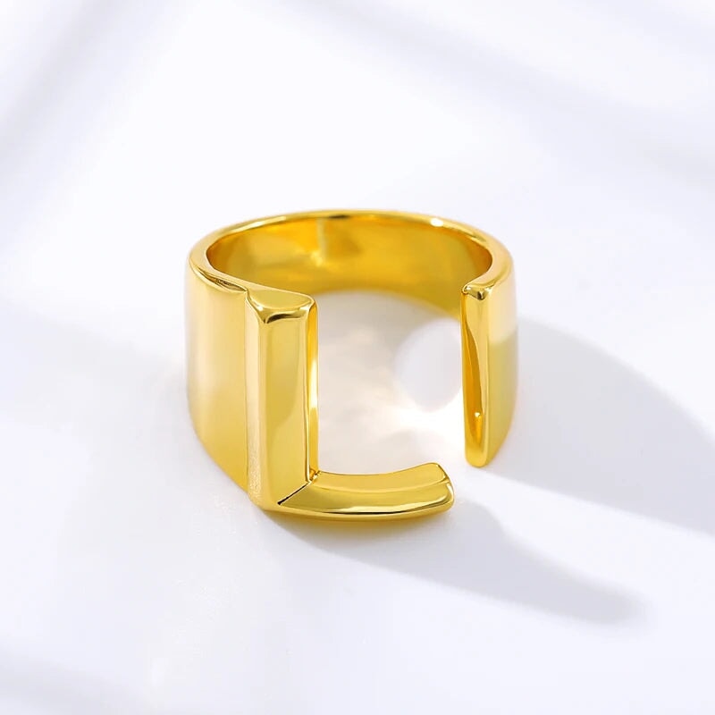 Modern Adjustable Initial Ring