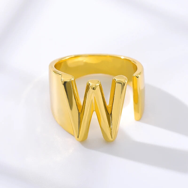 Modern Adjustable Initial Ring