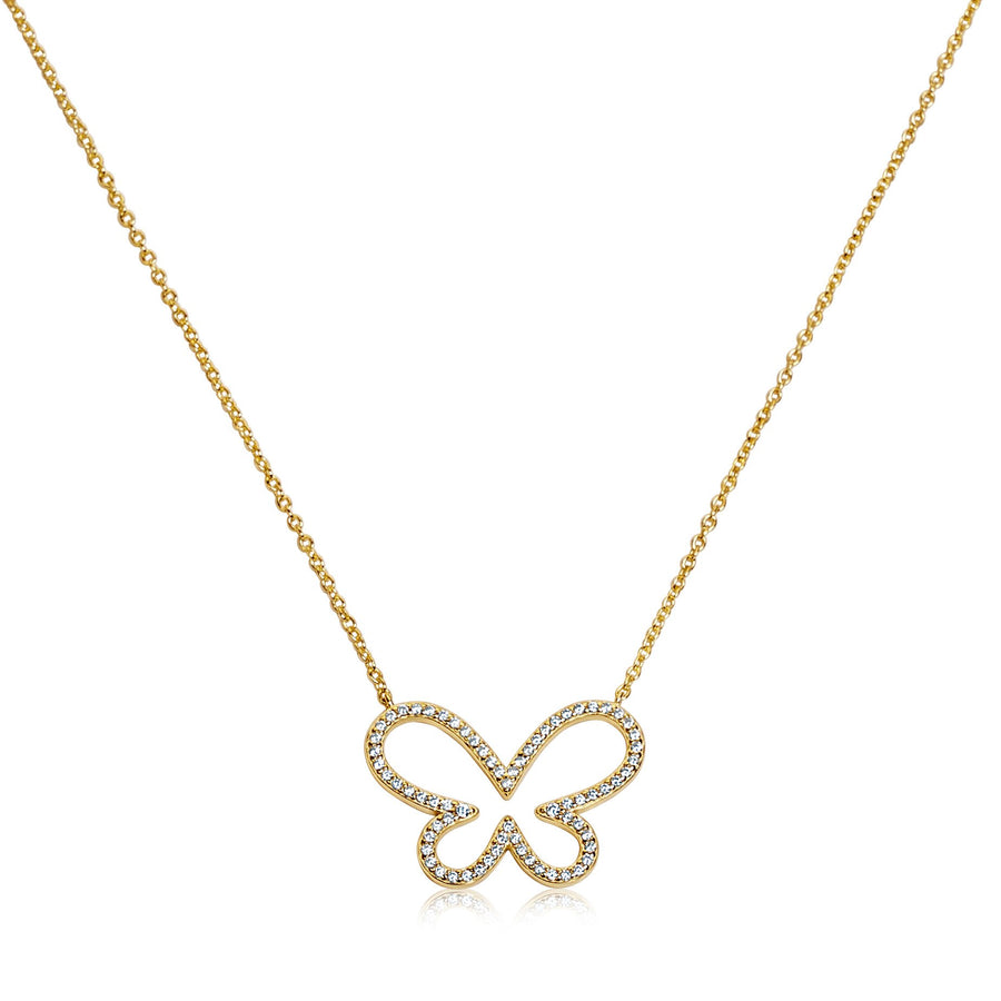 Adelina Diamond Butterfly Necklace