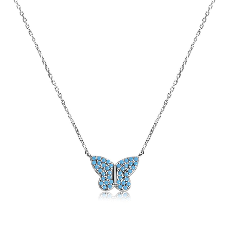 Baby Blue Butterfly Pendant