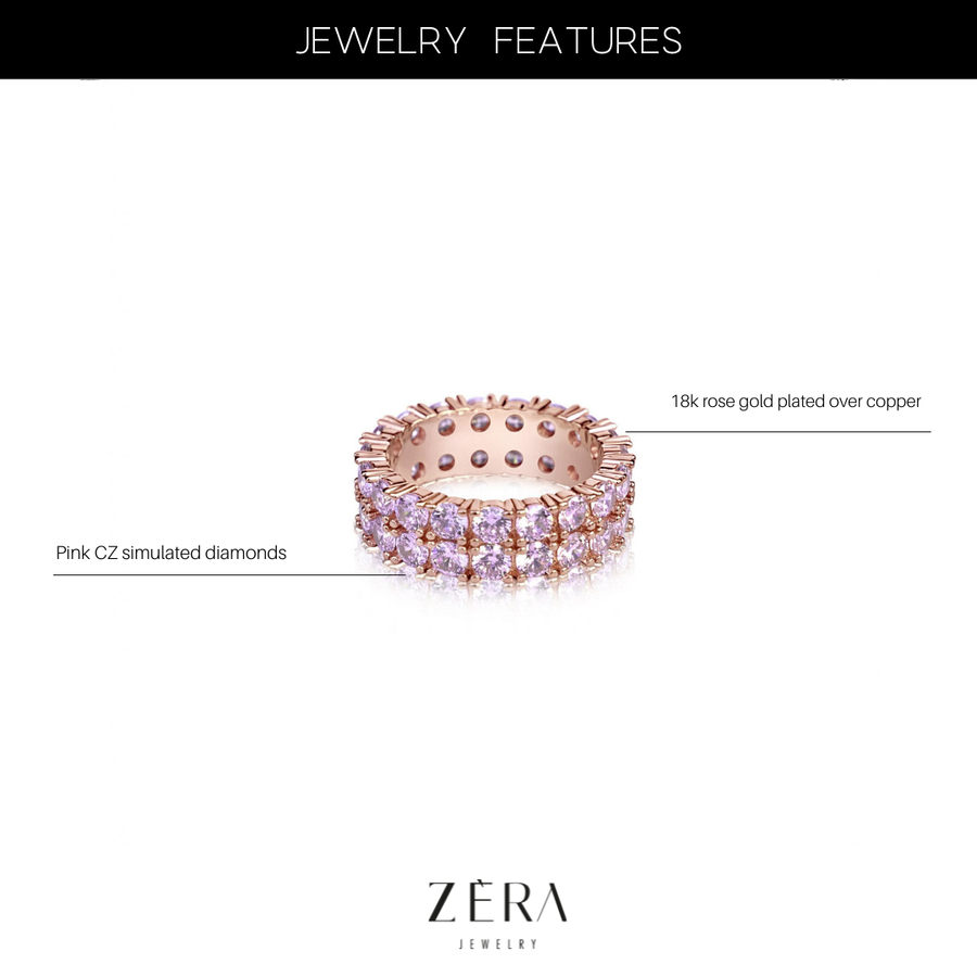 Rose Gold Double Eternity Band