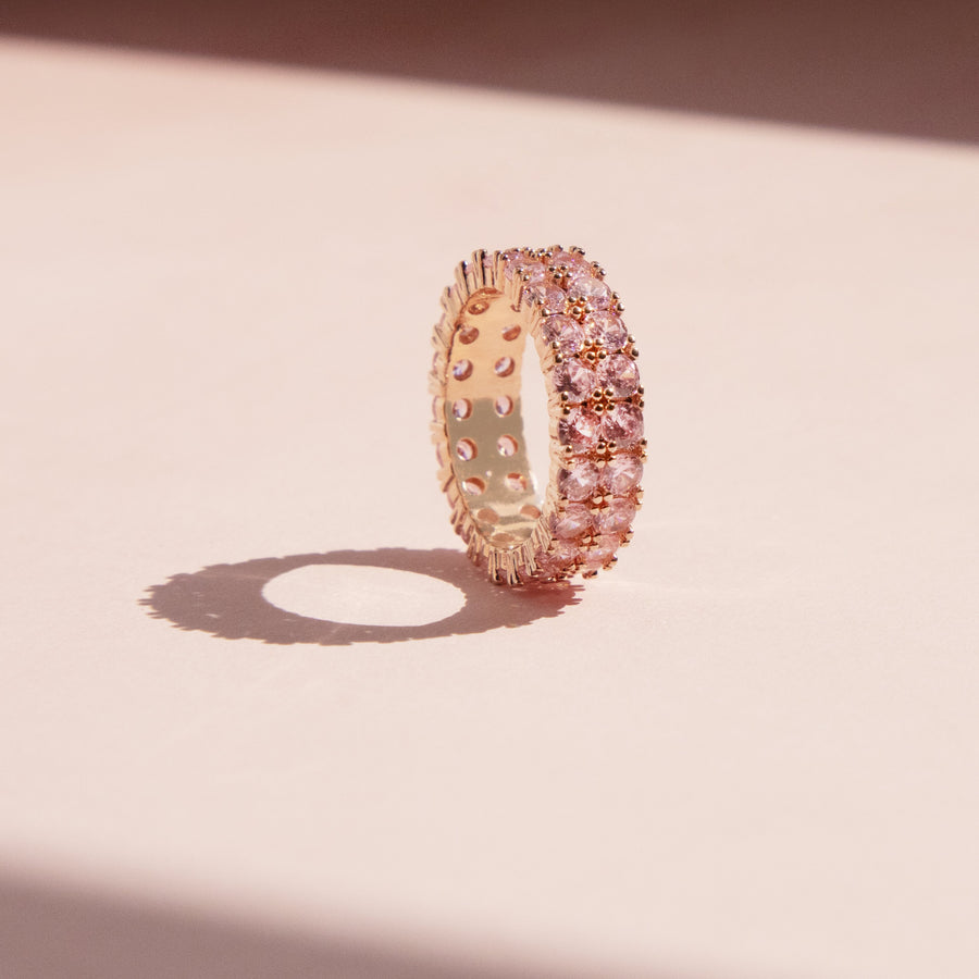 Rose Gold Double Eternity Band
