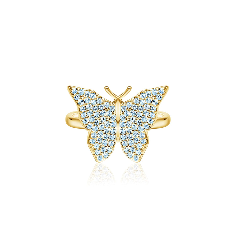Adjustable Mini Butterfly Ring