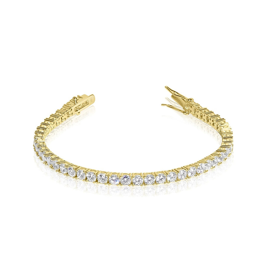 4 MM Gold Bracelet | Sterling Silver
