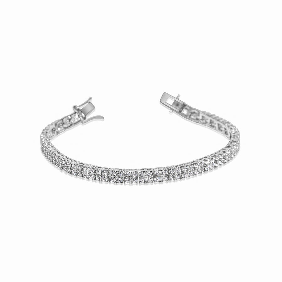 Double Row Tennis Bracelet | Sterling Silver