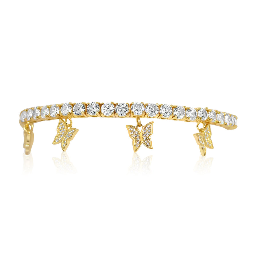 5MM Gold Butterfly Drip Anklet